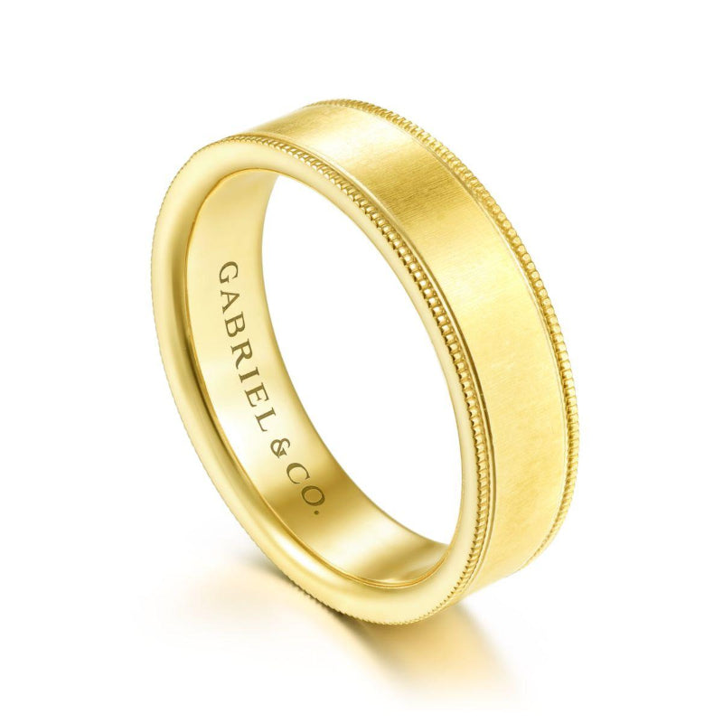 ポーラ マッカードル　Wedding Journey 264/400 Gabriel & Co. 14k Yellow Gold Exclusive Men's Wedding Band