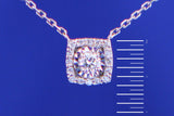 14k White Gold Square Diamond Pendant
