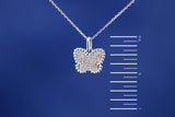 14k White Gold Butterfly Pendant