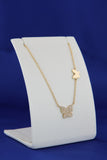14k Yellow Gold Butterfly Pendant