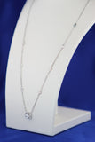 14k White Gold Square Diamond Pendant