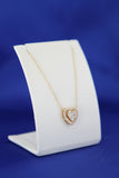 14K Yellow Gold Heart Shape Pendant