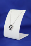 14K White Gold Four Leaf Clover Pendant