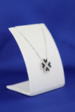 14K White Gold Four Leaf Clover Pendant