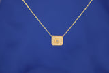14k Yellow Gold Rectangle Pendant