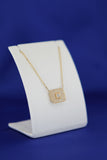 14k Yellow Gold Rectangle Pendant