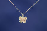 14k White Gold Butterfly Pendant