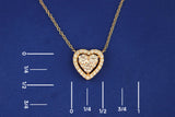 14K Yellow Gold Heart Shape Pendant