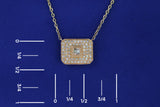 14k Yellow Gold Rectangle Pendant