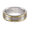 Triton Brush Finish Round Edge Contemporary Wedding Band