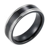 Triton Brush Finish Step Edge Contemporary Wedding Band