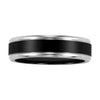 Triton Brush Finish Step Edge Contemporary Wedding Band