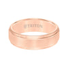 Triton Step Edge Brush Finish Classic Wedding Band