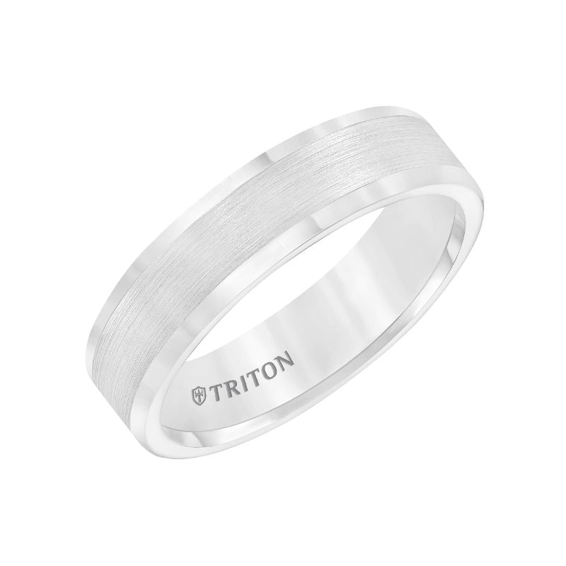 Triton Roll Edge Satin Finish Classic Wedding Band