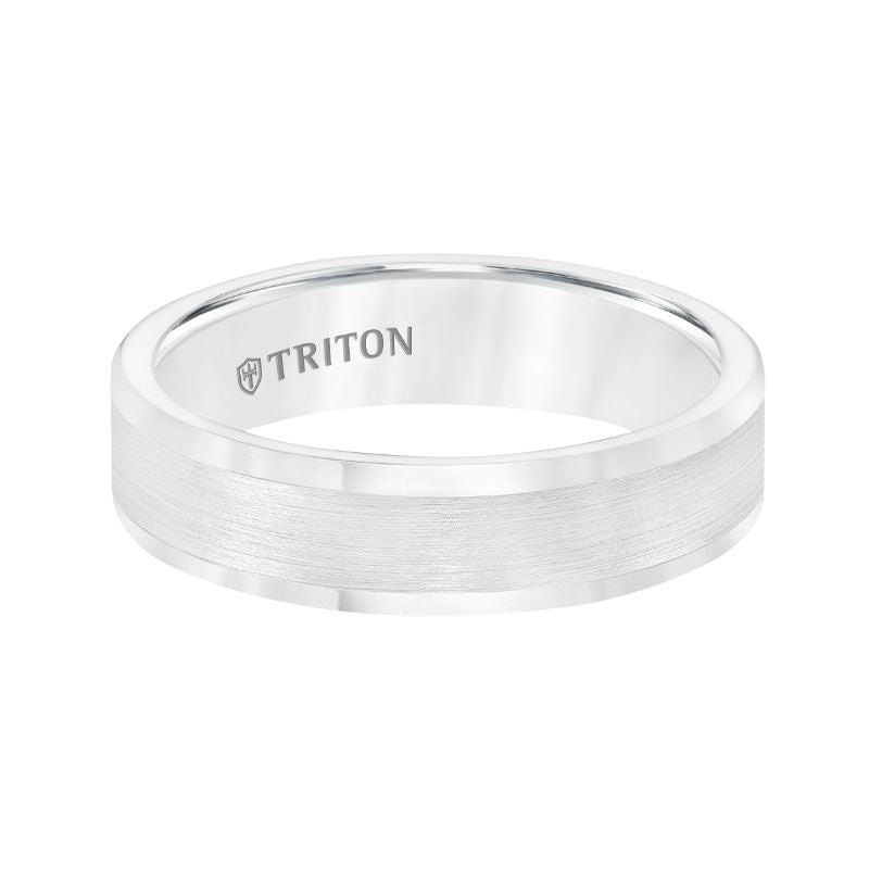 Triton Roll Edge Satin Finish Classic Wedding Band