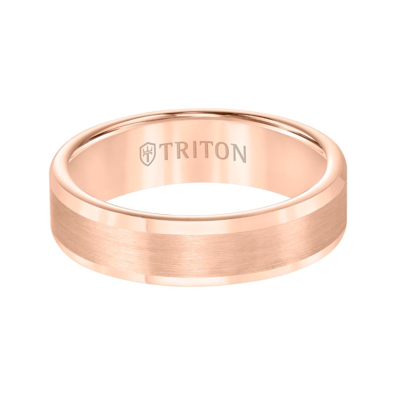 Triton Roll Edge Satin Finish Classic Wedding Band