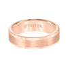 Triton Roll Edge Satin Finish Classic Wedding Band