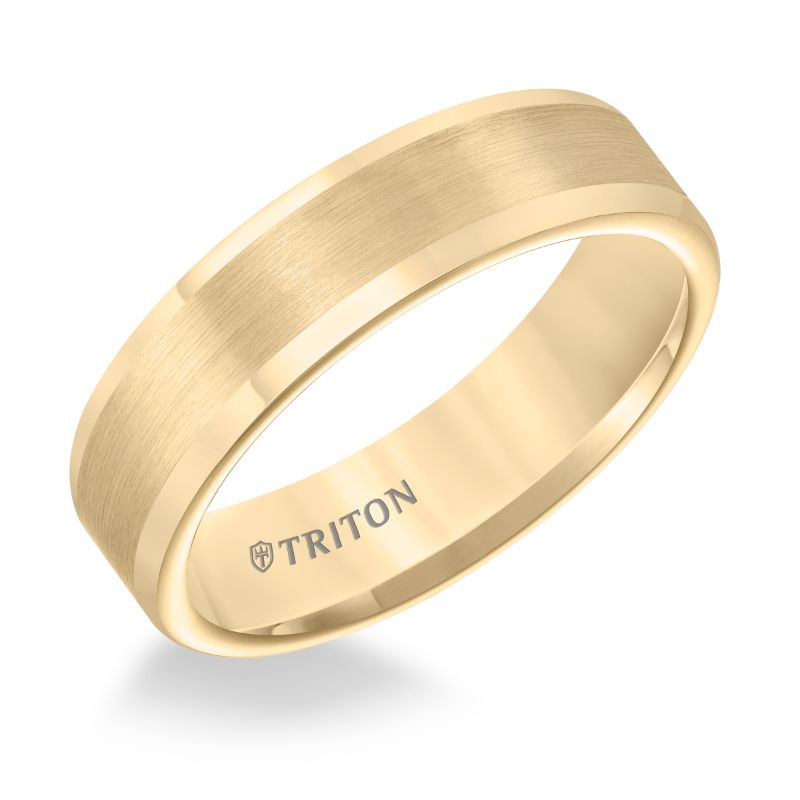 Triton Roll Edge Satin Finish Classic Wedding Band