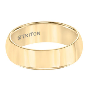 Triton Roll Edge Bright Finish Domed Classic Wedding Band