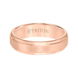 Triton Step Edge Satin Finish Center Classic Wedding Band