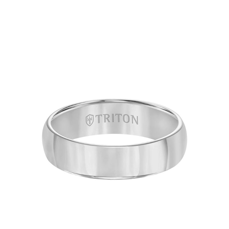 Triton Roll Edge Domed Bright Finish Classic Wedding Band