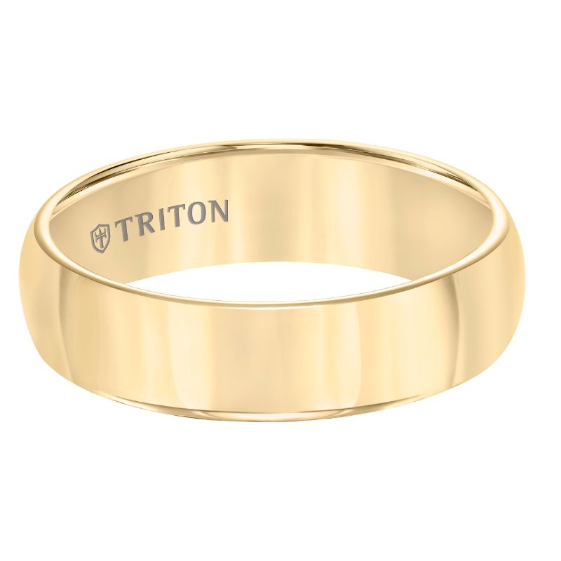 Triton Roll Edge Domed Bright Finish Classic Wedding Band