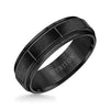 Triton Step Edge Vertical Cut Center Wedding Band