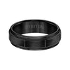 Triton Step Edge Vertical Cut Center Wedding Band