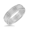 Triton Step Edge Vertical Cut Center Wedding Band