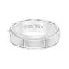 Triton Step Edge Vertical Cut Center Wedding Band