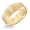 Triton Bevel Edge Satin Finish Center Wedding Band