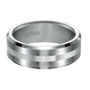 Triton Brush Finish Bevel Edge Contemporary Wedding Band