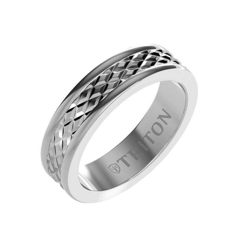 Triton Satin Finish Round Edge Contemporary Wedding Band