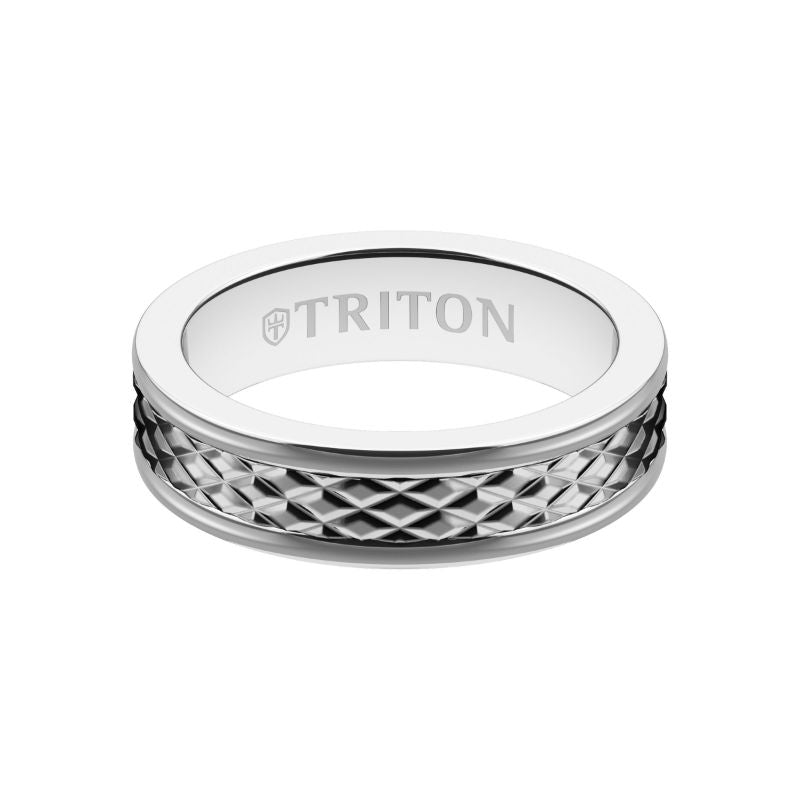 Triton Satin Finish Round Edge Contemporary Wedding Band