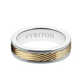 Triton Bright Finish Round Edge Contemporary Wedding Band