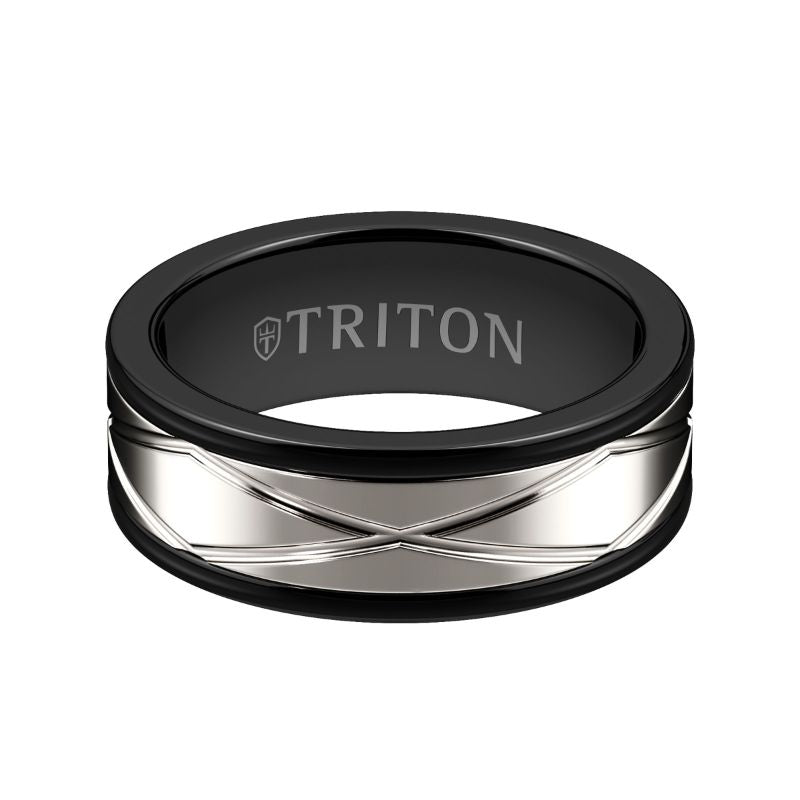 Triton Satin Finish Round Edge Contemporary Wedding Band