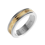 Triton Satin Finish Round Edge Contemporary Wedding Band