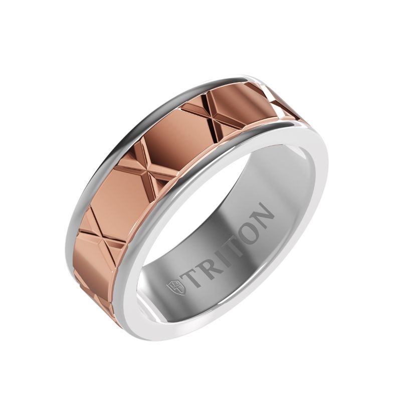 Triton Satin Finish Round Edge Contemporary Wedding Band