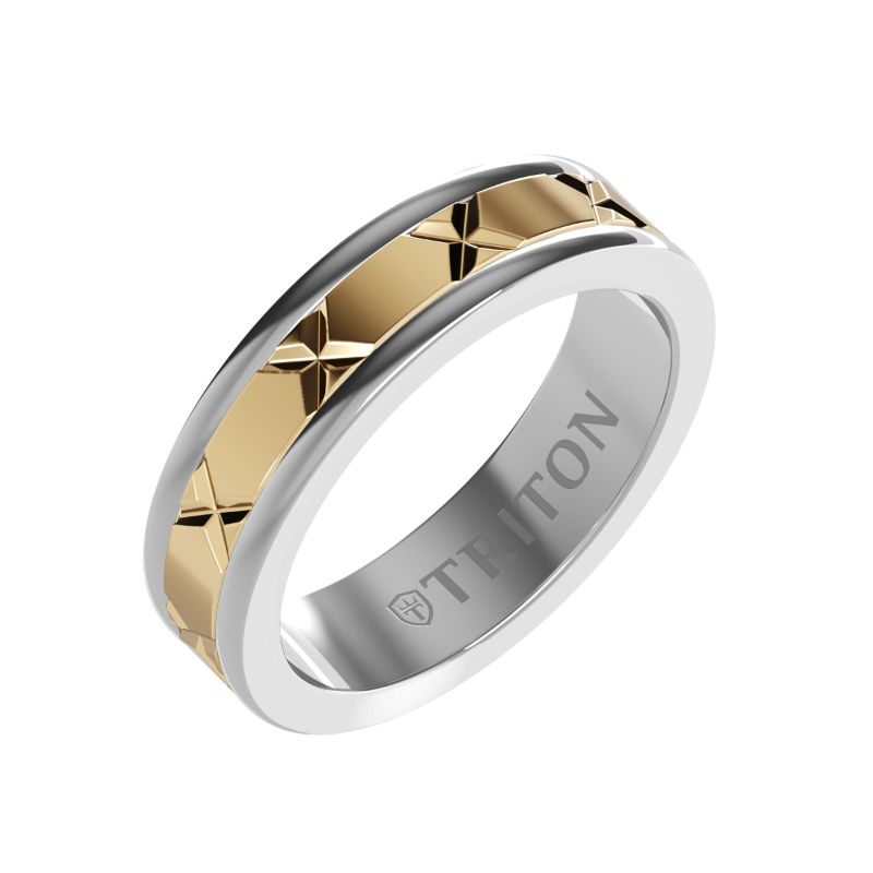 Triton Satin Finish Round Edge Contemporary Wedding Band