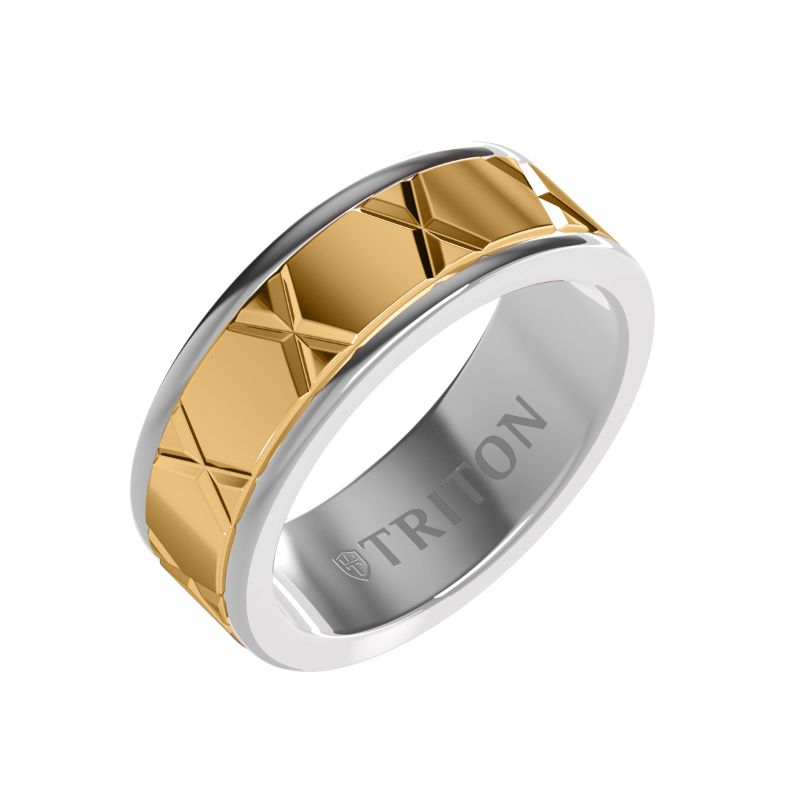 Triton Satin Finish Round Edge Contemporary Wedding Band