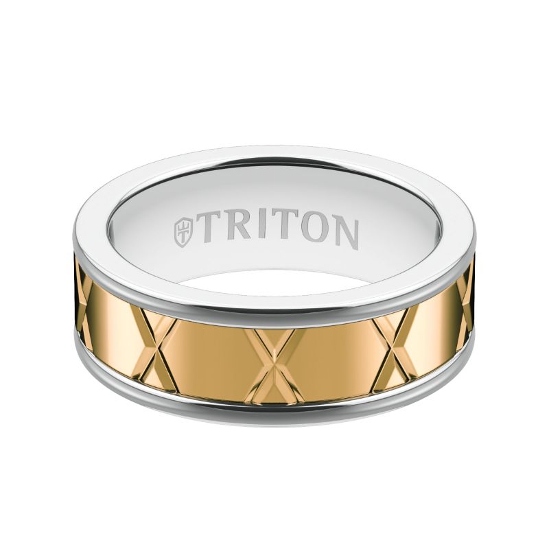 Triton Satin Finish Round Edge Contemporary Wedding Band