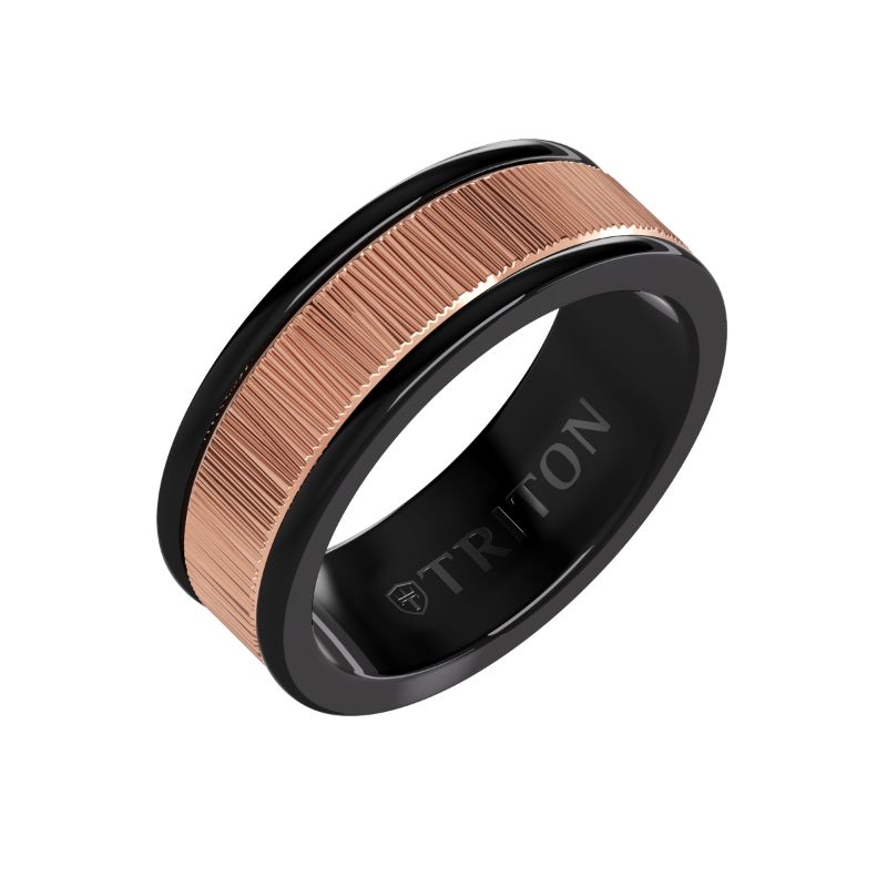 Triton Bright Finish Round Edge Contemporary Wedding Band