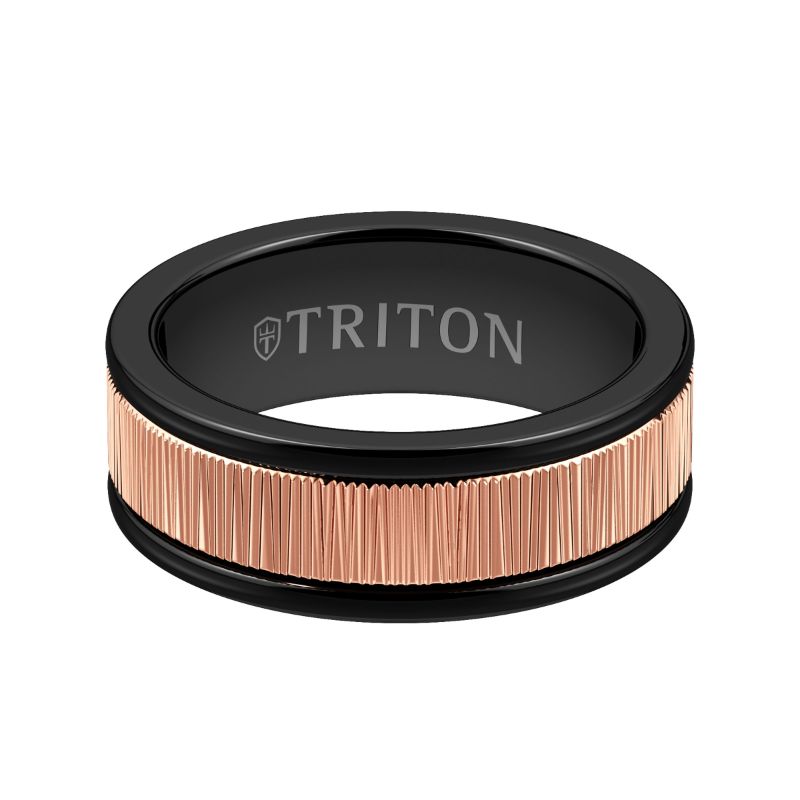 Triton Bright Finish Round Edge Contemporary Wedding Band