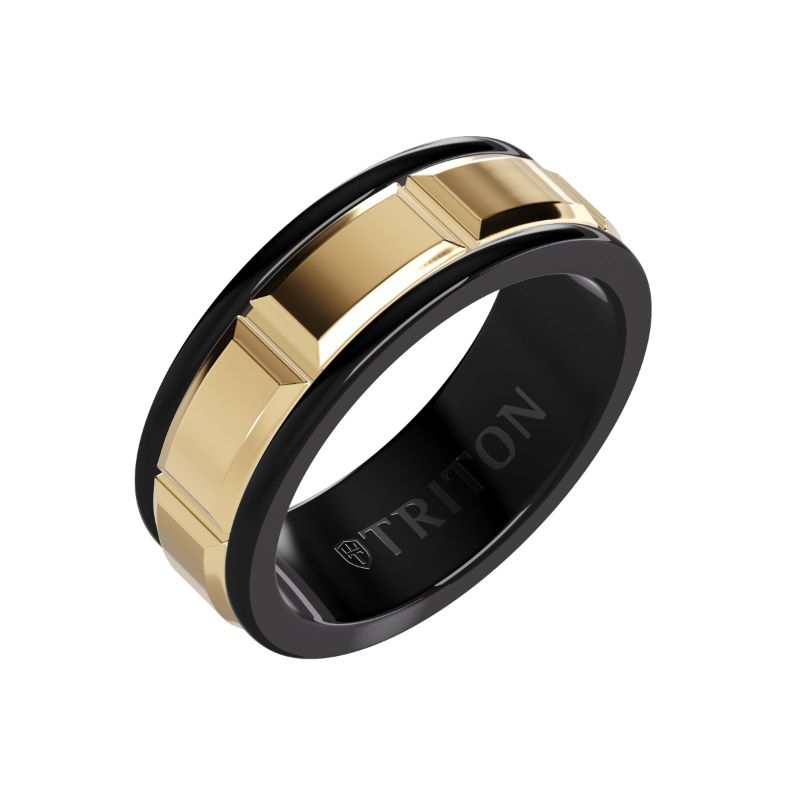 Triton Satin Finish Round Edge Contemporary Wedding Band