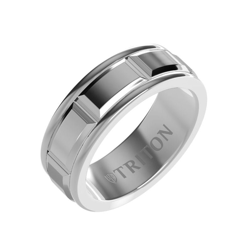 Triton Satin Finish Round Edge Contemporary Wedding Band