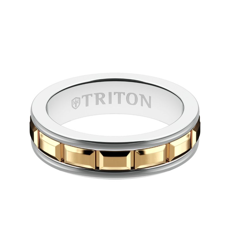 Triton Satin Finish Round Edge Contemporary Wedding Band