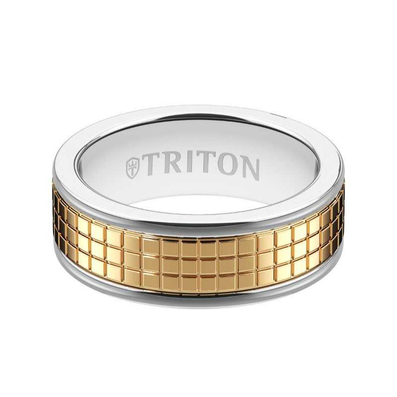 Triton Satin Finish Round Edge Contemporary Wedding Band