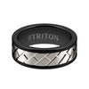 Triton Satin Finish Round Edge Contemporary Wedding Band