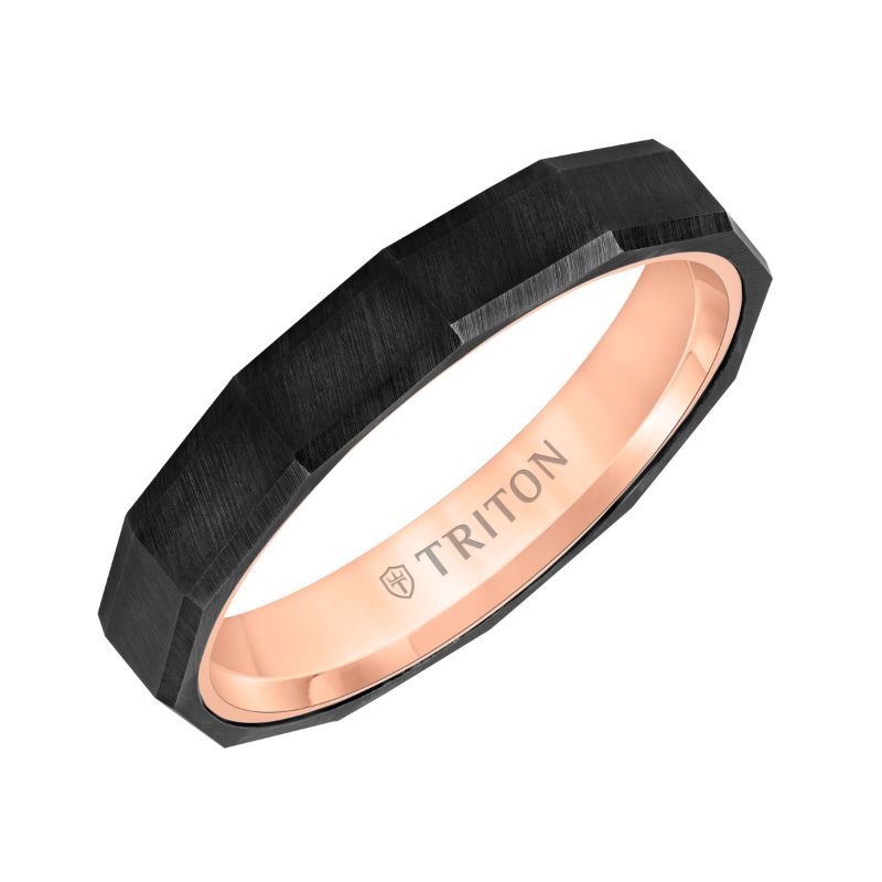Triton Faceted Profile Flat Edge Contemporary Band