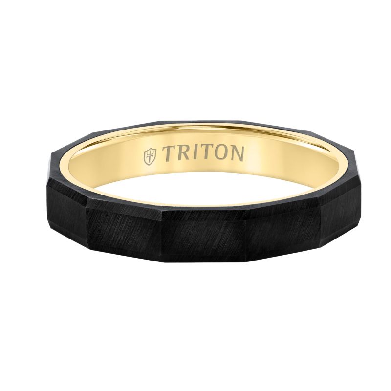 Triton Faceted Profile Flat Edge Contemporary Band